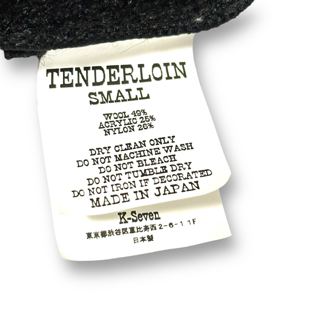 希少品! TENDERLOIN モヘア カーディガン ウール ブラック 黒 S