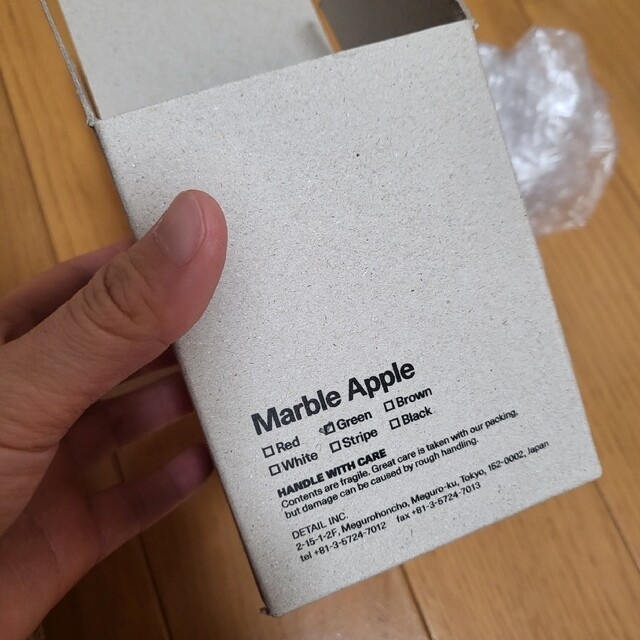 【新品】グリーン marble Apple L ペーパーウェイト オブジェ エンタメ/ホビーの美術品/アンティーク(彫刻/オブジェ)の商品写真