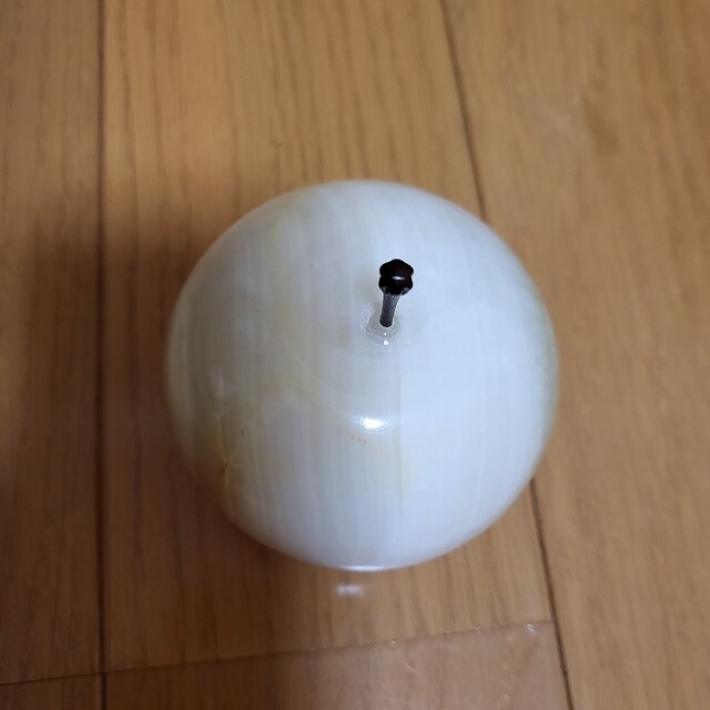 【新品】グリーン marble Apple L ペーパーウェイト オブジェ エンタメ/ホビーの美術品/アンティーク(彫刻/オブジェ)の商品写真