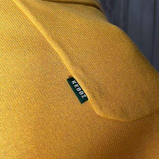 【即完売 M】ケボズ keboz 刺繍ロゴ ハーフジップ ニットポロ