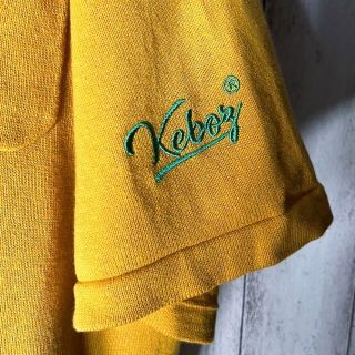 即完売 M】ケボズ keboz 刺繍ロゴ ハーフジップ ニットポロの通販 by