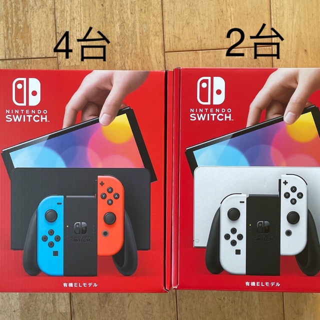 日本売 任天堂スイッチ 有機EL ネオン4台 ホワイト2台 ゲームソフト ...