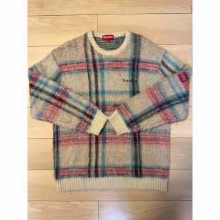 supreme brushed plaid sweater ホワイト 20AW