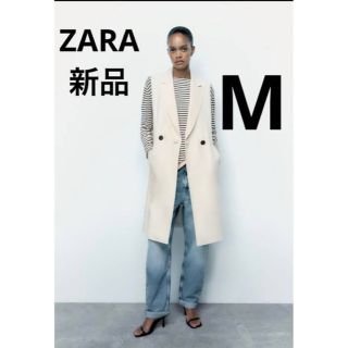 美品ZARAザラ名品ロングフェイクファーベスト黒