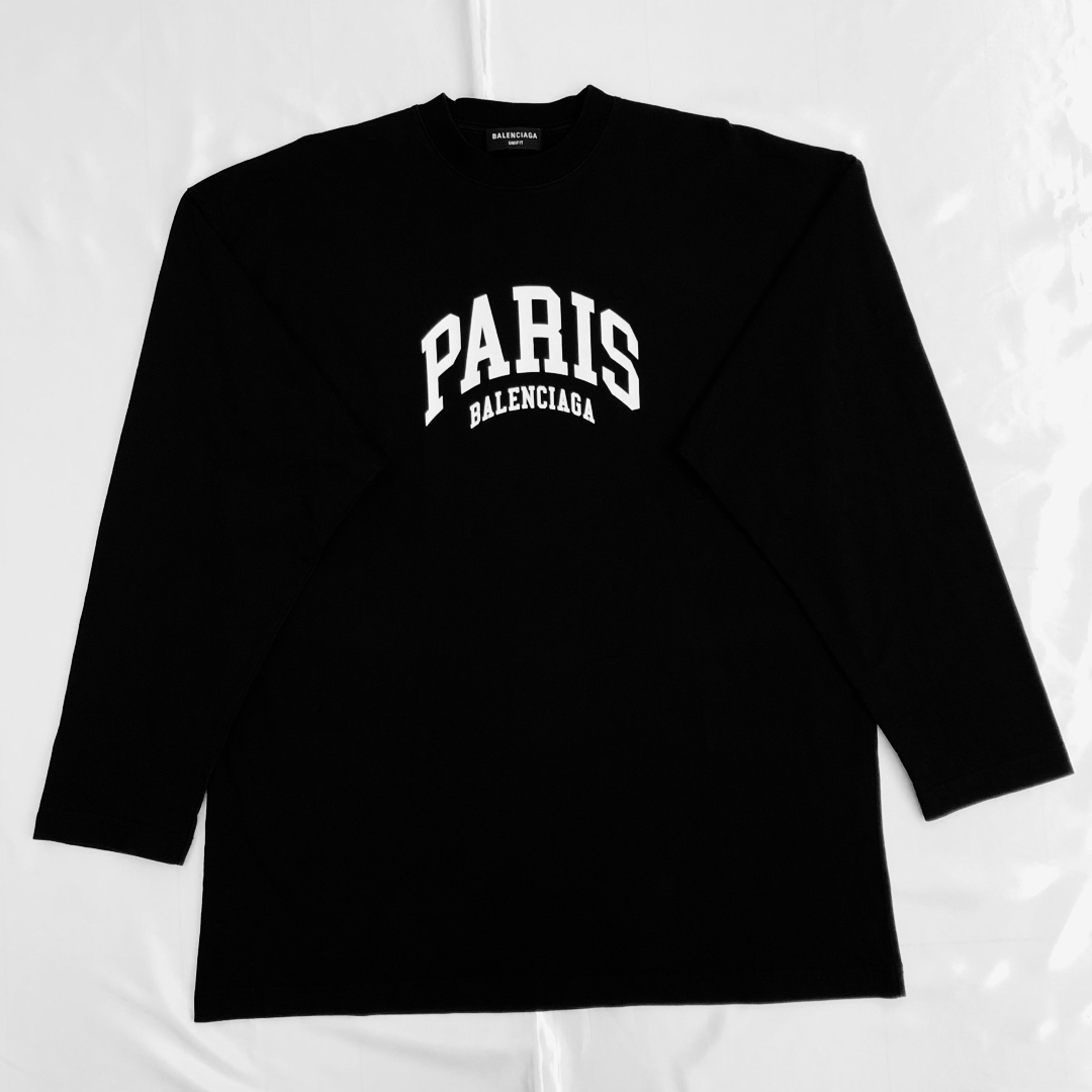 BALENCIAGA CITIES PARIS 長袖 T シャツ オーバーサイ | www
