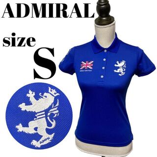 アドミラル(Admiral)の【GOLFウェア】ADMIRAL ポロシャツ 半袖 ゴルフ ウェア 刺繍 ブルー(ウエア)