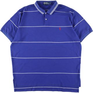 ラルフローレン(Ralph Lauren)の古着 ラルフローレン Ralph Lauren POLO by Ralph Lauren 半袖 ボーダー ポロシャツ メンズL /eaa333322(ポロシャツ)