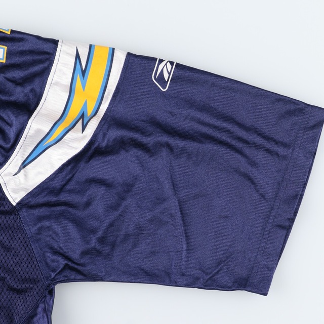 リーボック Reebok NFL SANDIEGO CHARGERS サンディエゴチャージャーズ メッシュ Vネック ゲームシャツ フットボールシャツ メンズXL /eaa313653