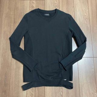 ザラ(ZARA)の美品 ZARA デザインスウェット S 黒 KPOP 韓国(スウェット)