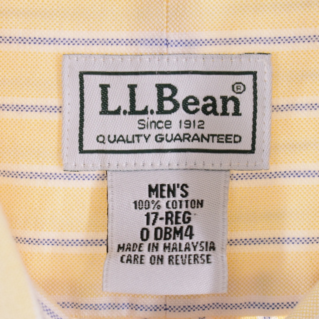 エルエルビーン L.L.Bean 半袖 ボタンダウン ストライプシャツ メンズXL /eaa333610