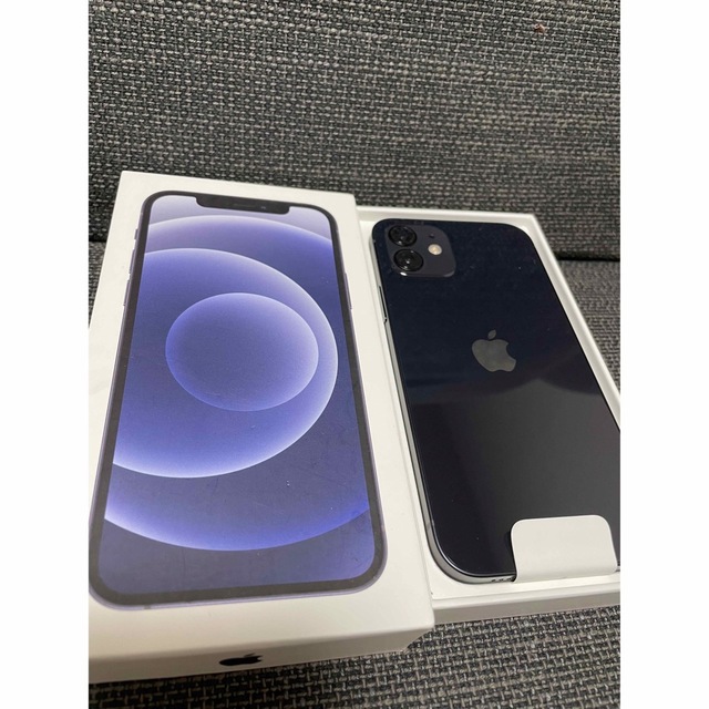 世界的に iPhone12 ブラック 黒 simフリー 64GB スマートフォン本体