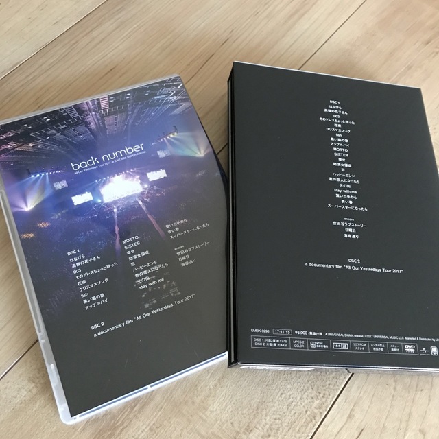 BACK NUMBER(バックナンバー)のバックナンバー　DVD エンタメ/ホビーのDVD/ブルーレイ(ミュージック)の商品写真