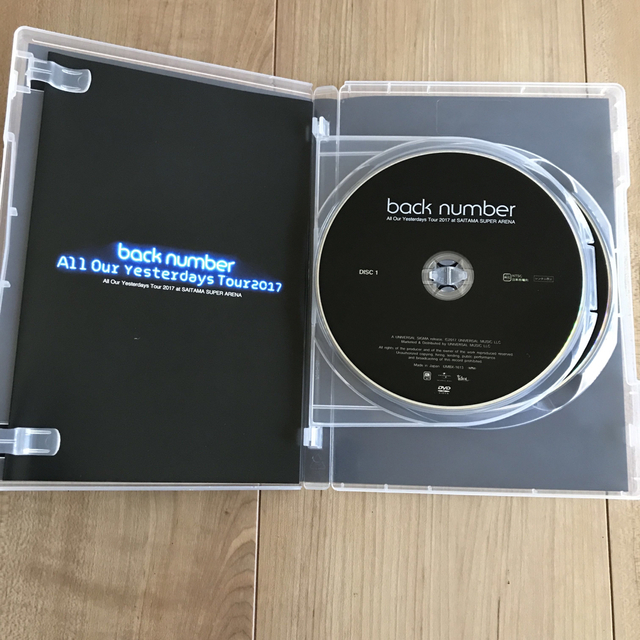 BACK NUMBER(バックナンバー)のバックナンバー　DVD エンタメ/ホビーのDVD/ブルーレイ(ミュージック)の商品写真