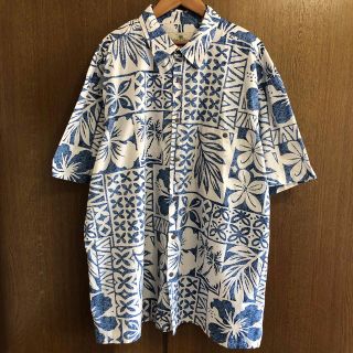 総柄シャツ　半袖　ヤシの木 ハイビスカス 柄  Island Shores(シャツ)