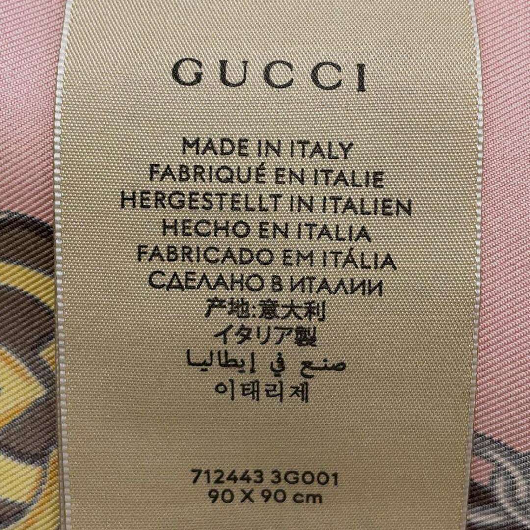 Gucci(グッチ)のグッチ スカーフ 90 ダブルG&ハーネス プリント 712443 GUCCI ストール シルク レディースのファッション小物(バンダナ/スカーフ)の商品写真