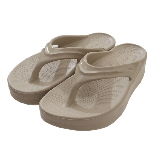 てなグッズや OOFOS ウーフォス OOmega ウーメガ 24cm 厚底 ベージュ