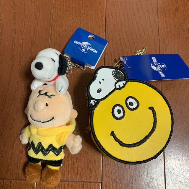 PEANUTS(ピーナッツ)のUSJ  スヌーピー  チャーリーブラウン ポーチ　チェーンつき  エンタメ/ホビーのおもちゃ/ぬいぐるみ(キャラクターグッズ)の商品写真