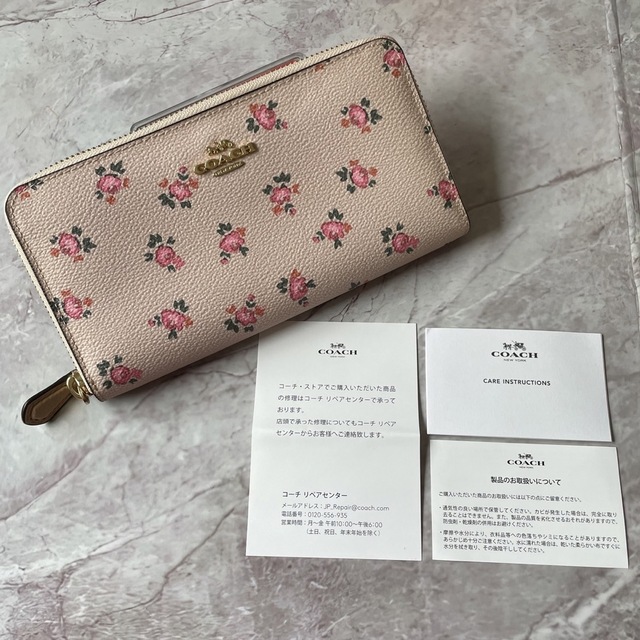 COACH - 【未使用】COACH コーチ 長財布 ピンク 花柄 ロング