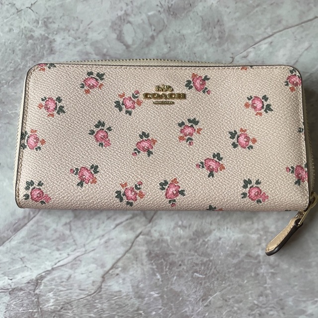 未使用】COACH コーチ 長財布 ピンク 花柄 ロング レディース 新生活