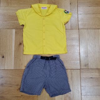 ミキハウス(mikihouse)の《上下セット》ミキハウス セーラーカラー半袖シャツ＆西松屋 パンツ　まとめ売り(シャツ/カットソー)