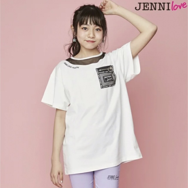 JENNI(ジェニィ)の150cm ジェニィラブ　メッシュポケット付きロング丈Tシャツ　新品 キッズ/ベビー/マタニティのキッズ服女の子用(90cm~)(Tシャツ/カットソー)の商品写真