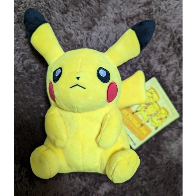 ポケモンぬいぐるみマイピカチュウ　ぽっちゃりピカチュウ　キラキラお目々ピカチュウ