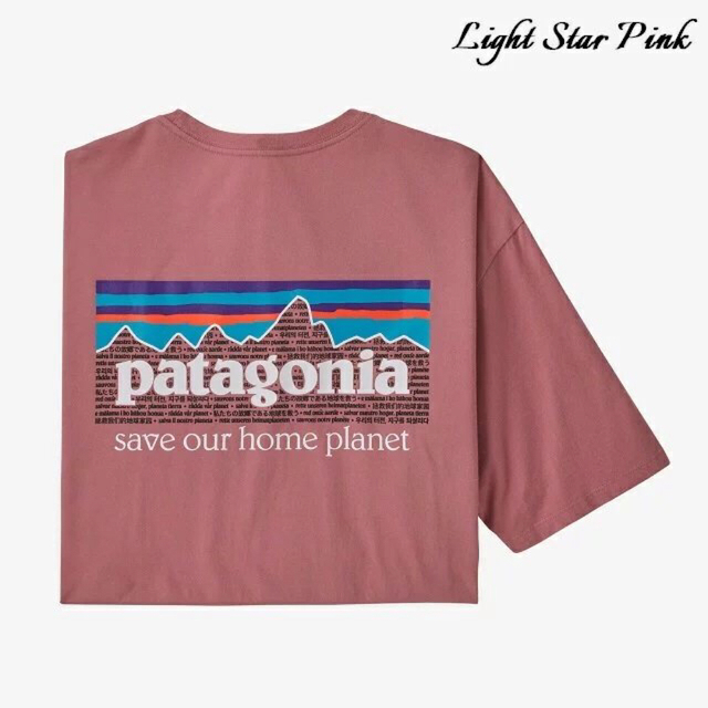 patagonia Tシャツ L 6 Mission Organic ピンク