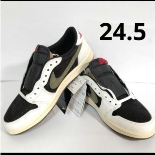 NIKE TRAVIS エアジョーダン1 LOW トラヴィススコット 24.5(スニーカー)