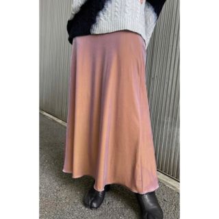 アメリヴィンテージ(Ameri VINTAGE)のCHAMBRAY VELOUR SKIRT(ロングスカート)