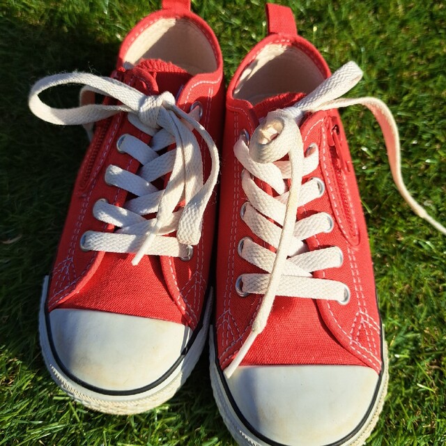CONVERSE(コンバース)のコンバース　18cm  赤 キッズ/ベビー/マタニティのキッズ靴/シューズ(15cm~)(スニーカー)の商品写真