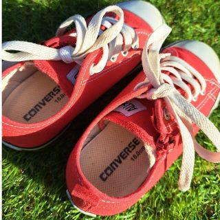 コンバース(CONVERSE)のコンバース　18cm  赤(スニーカー)