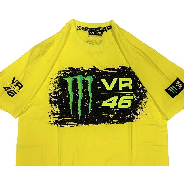 VR46 モンスターエナジー ロゴプリントTシャツ イエロー XXXL メンズのトップス(Tシャツ/カットソー(半袖/袖なし))の商品写真