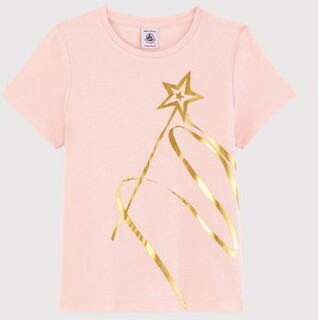 プチバトー(PETIT BATEAU)の新品　プチバトー　Tシャツ　110 5ans ピンク　ゴールド(Tシャツ/カットソー)