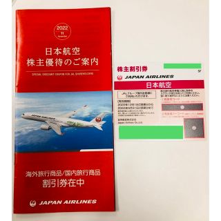 ジャル(ニホンコウクウ)(JAL(日本航空))のJAL 株主優待券　1枚　付属冊子込み　送料無料(航空券)