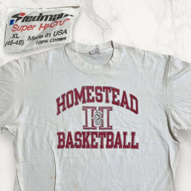HAY Stedman 80s  ビンテージ　袖　襟　シングルステッチ　Tシャツ メンズのトップス(Tシャツ/カットソー(半袖/袖なし))の商品写真