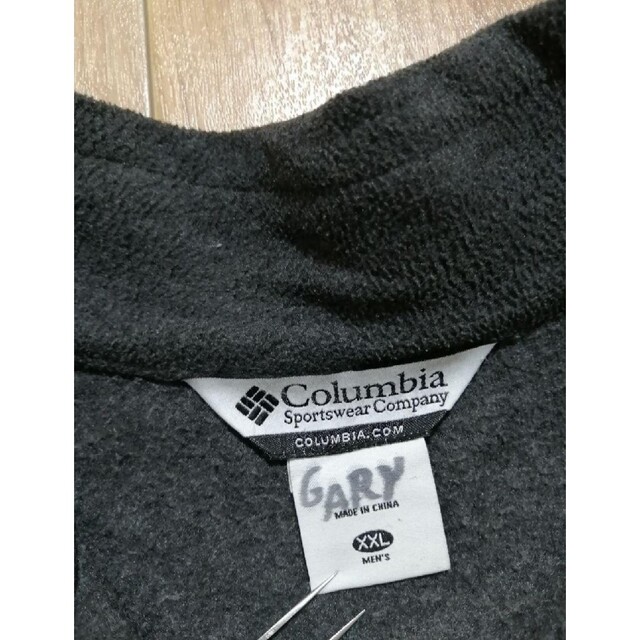 コロンビア 企業ロゴ フリースジャケット アウトドアジャケット グレー XXL