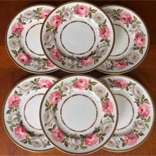 ロイヤルウースター(Royal Worcester)の【レア美品】ロイヤルウースター★Royal Garden★ケーキ皿　6枚(食器)