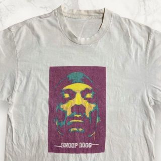 HAR  古着 白 スヌープドッグ　SNOOP DOGG ヒップホップ Tシャツ(Tシャツ/カットソー(半袖/袖なし))