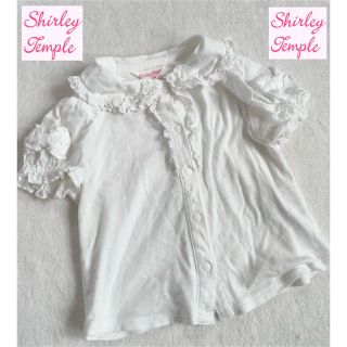 シャーリーテンプル(Shirley Temple)のシャーリーテンプル　フリルたっぷり　リボン　白ブラウス(ブラウス)