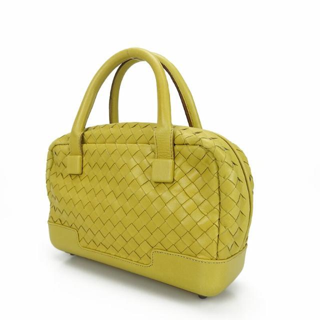 ボッテガヴェネタ ミニハンドバッグ BOTTEGA VENETA イントレチャート イエロー系 カラシ色 レディース  hand bag