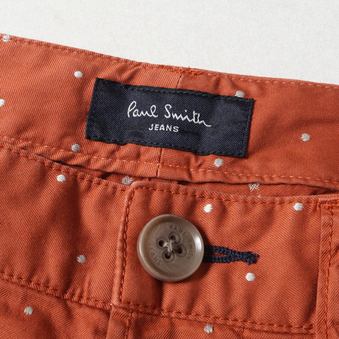 Paul Smith ポールスミス パンツ ドット 柄 ストレッチ コットン ツイル ショートパンツ ショーツ ハーフ ブラウン系 XL ボトムス  ズボン 【メンズ】【中古】