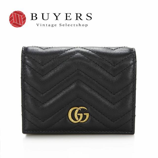 Gucci - 【中古】 【美品】グッチ GUCCI 466492 プチGGマーモント 二