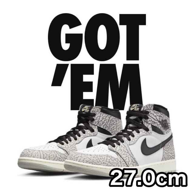 Nike Air Jordan 1 High OG Cement 27.0cm