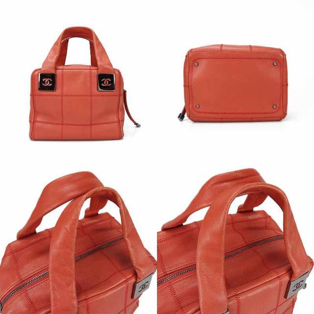 CHANEL - 【中古】シャネル ミニボストンバッグ チョコバー ソフト