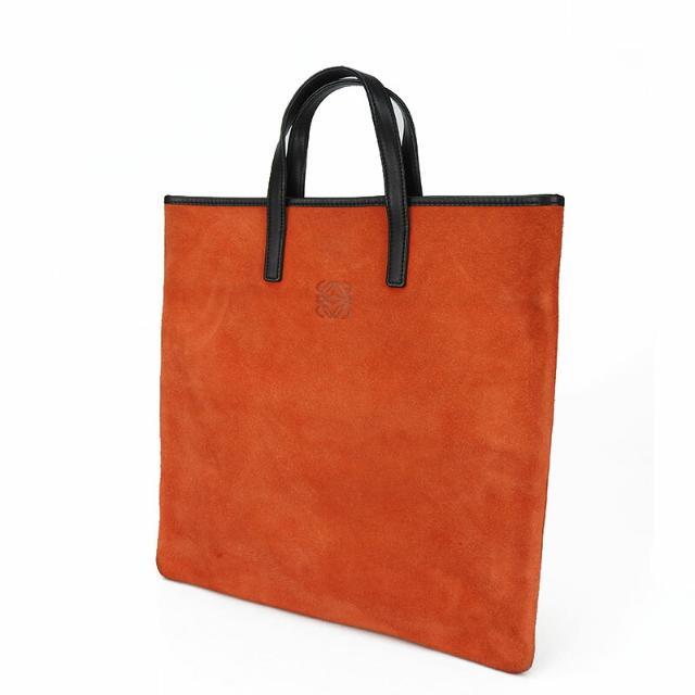 LOEWE ロエベ ナッパレザー アナグラム ハンドバッグ オレンジ ORANGE レザー スエード ゴールド金具  hand bag