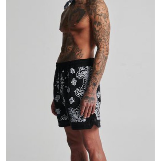 沸騰ブラドン ASKYURSELF – Paisley BOTTOMS Print Shorts ASKYURSELF
