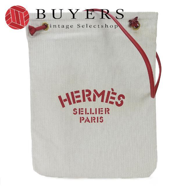 Hermes - 【中古】エルメス アリーヌGM ショルダーバッグ レッドロゴ