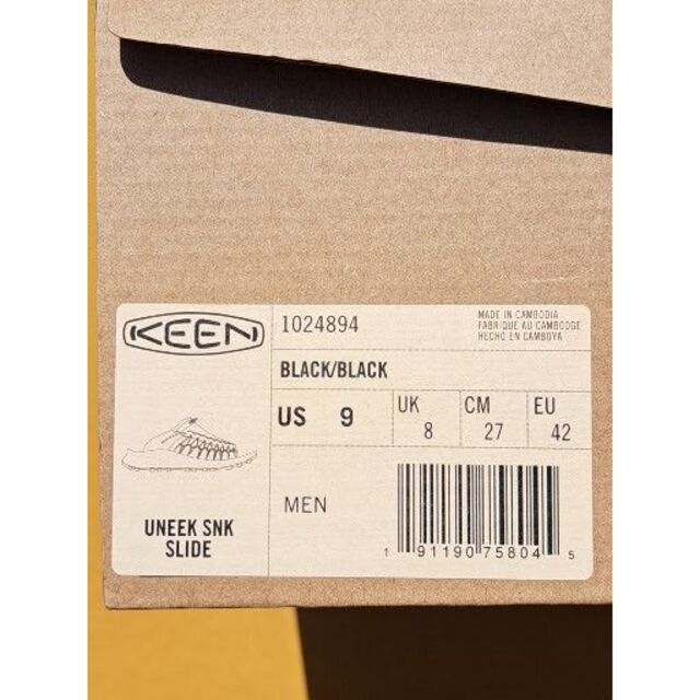 KEEN UNEEK SNK SLIDE 27,0cm BLACK 4