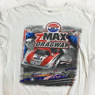 GZX DELTA 古着 白 オート　レース　ドラッグレース　ZMAX Tシャツ(Tシャツ/カットソー(半袖/袖なし))