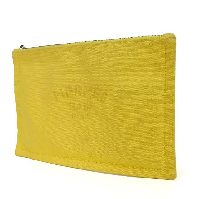 Hermes - 【中古】エルメス ポーチ キャンバス アクセサリー ポーチ